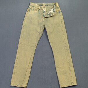 Levi's Jeans Women's 27x30 Fits 28x29 Blue Cloudy Khaki Premium 501 Straight Leg